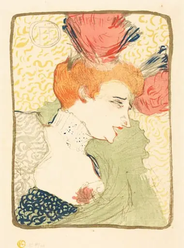Bust of Mademoiselle Marcelle Lender (Mademoiselle Marcelle Lender, en buste), by Henri de Toulouse-Lautrec
