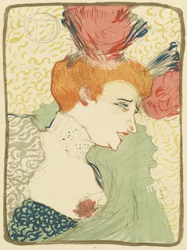 Bust of Mademoiselle Marcelle Lender (Mademoiselle Marcelle Lender, en buste), by Henri de Toulouse-Lautrec