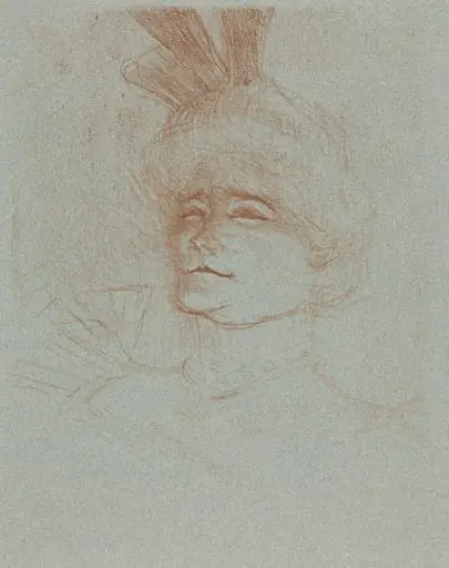 Bust of Mlle. Marcelle Lender, Turned Three Quarters (Mlle. Marcelle Lender en buste, de trois quartes), by Henri de Toulouse-Lautrec