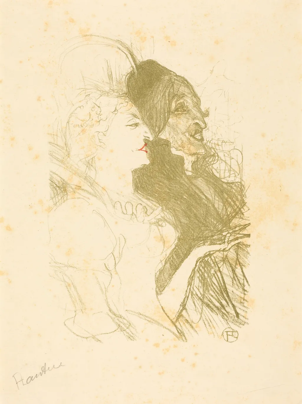 Carnival (Carnaval), by Henri de Toulouse-Lautrec, ink, 1894