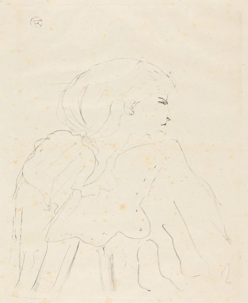 Cassive, by Henri de Toulouse-Lautrec, ink, 1896