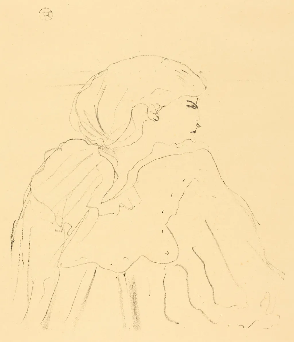 Cassive, by Henri de Toulouse-Lautrec, ink, 1896