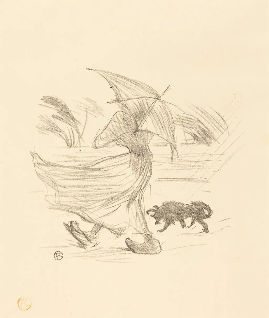 Ce que dit la pluie, by Henri de Toulouse-Lautrec, ink, 1895