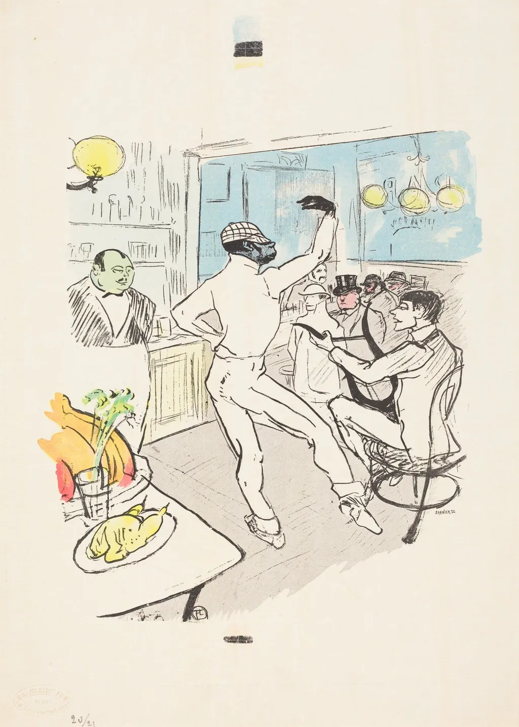 Chocolat Dancing in the Achille Bar, by Henri de Toulouse-Lautrec, 1882