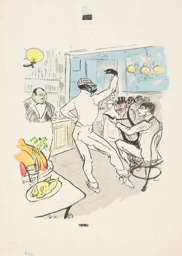 Chocolat Dancing in the Achille Bar, by Henri de Toulouse-Lautrec