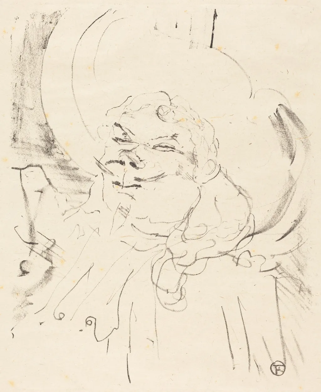 Coquelin the Elder (Coquelin aine), by Henri de Toulouse-Lautrec, ink, 1896