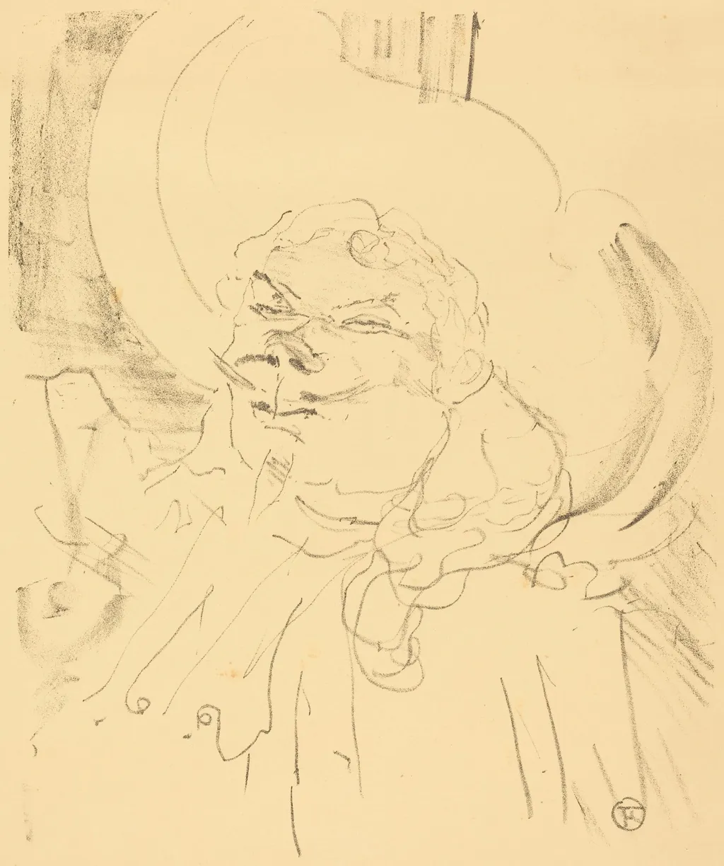 Coquelin the Elder (Coquelin aine), by Henri de Toulouse-Lautrec, ink, 1896