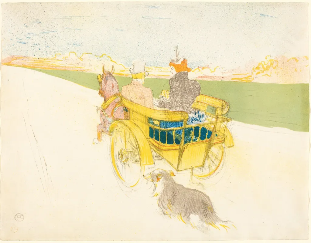 Country Outing (Partie de campagne), by Henri de Toulouse-Lautrec, ink, 1897