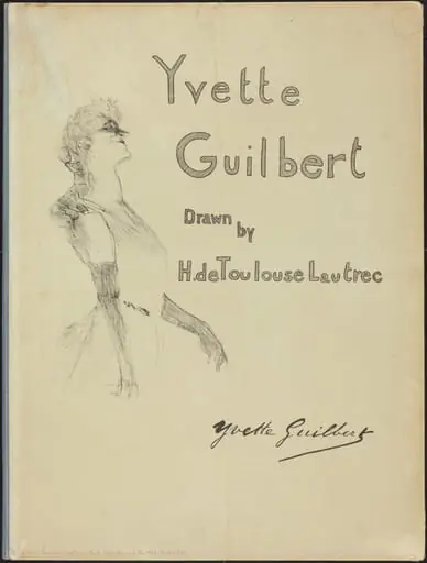 Cover, Yvette Guilbert, by Henri de Toulouse-Lautrec