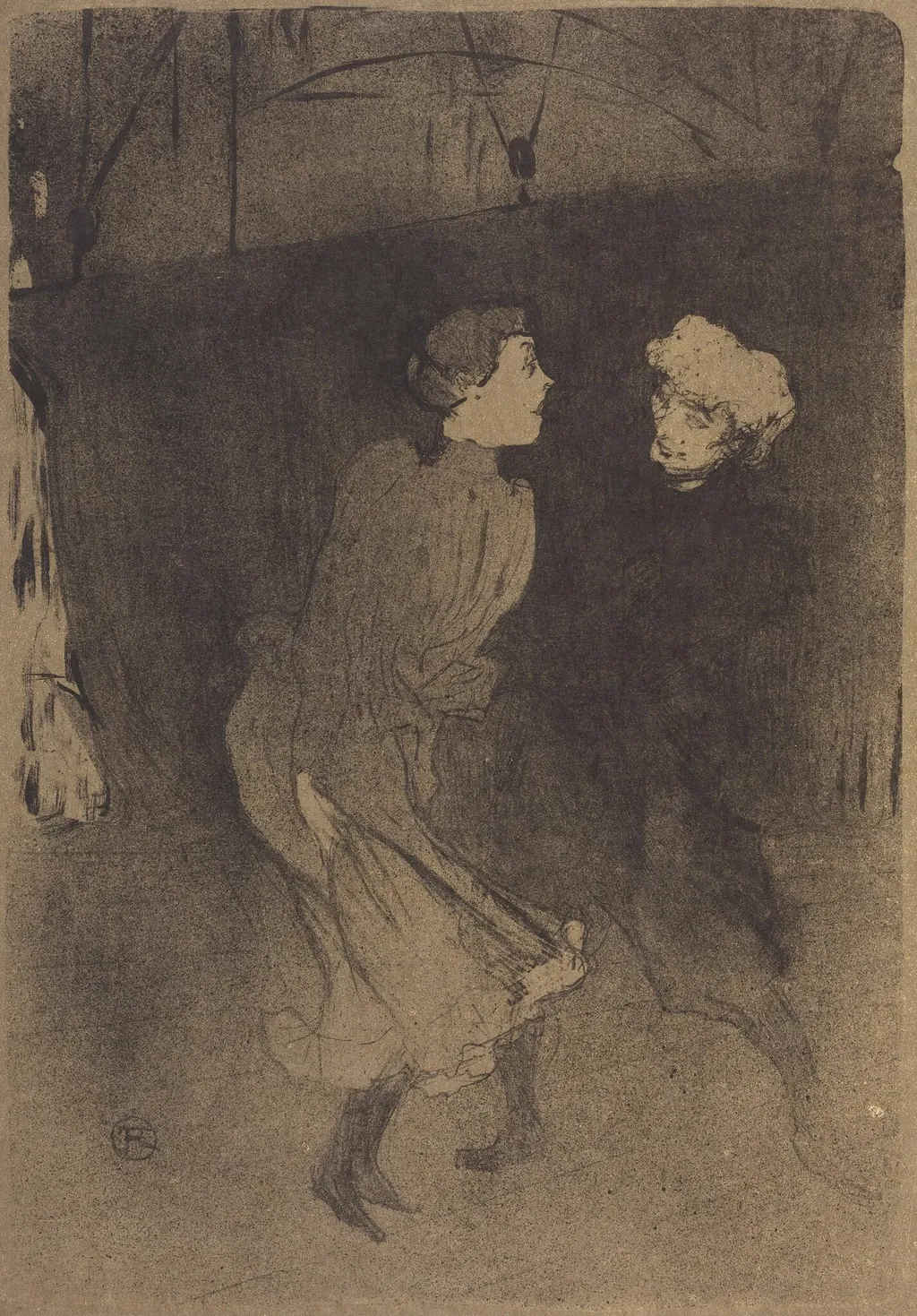 Dress Rehearsal at the Folies-Bergere (Répétition générale aux Folies-Bergère), by Henri de Toulouse-Lautrec, ink, 1893