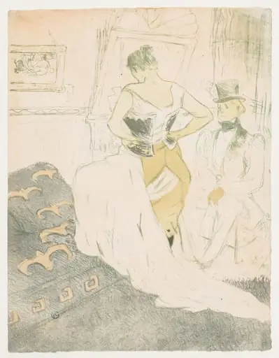 Elles: Woman In a Corset, by Henri de Toulouse-Lautrec