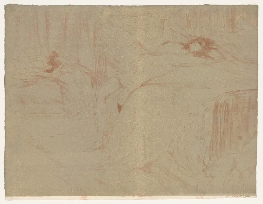 Elles: Woman Lying on Her Back, by Henri de Toulouse-Lautrec, 1896