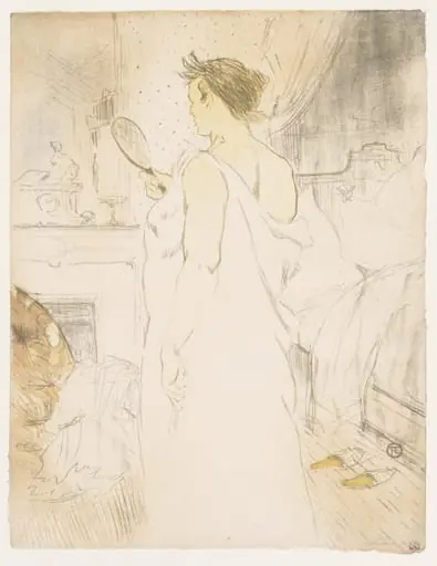 Elles: Woman with a Hand Mirror, by Henri de Toulouse-Lautrec