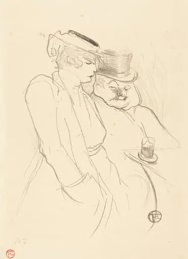 En quarante, by Henri de Toulouse-Lautrec