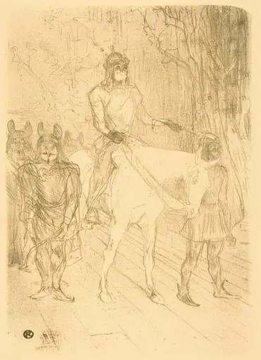 Entrance of Brasseur in "Chilperic" (Entrée de Brasseur dans "Chilpéric"), by Henri de Toulouse-Lautrec