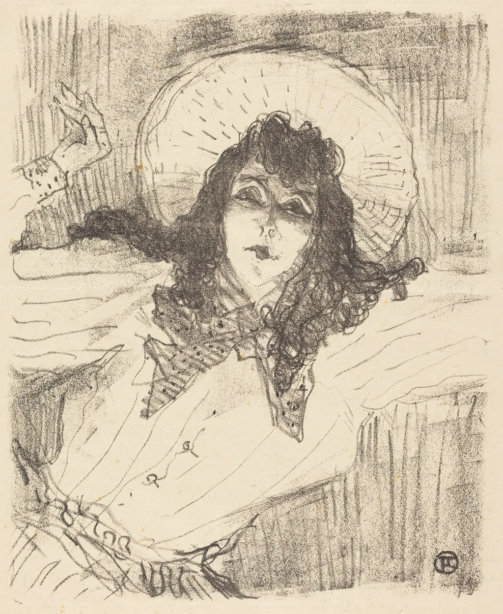 Eva Lavallière, by Henri de Toulouse-Lautrec, ink, 1896