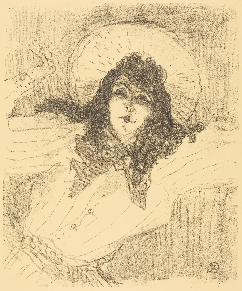 Eva Lavallière, by Henri de Toulouse-Lautrec, ink, 1896