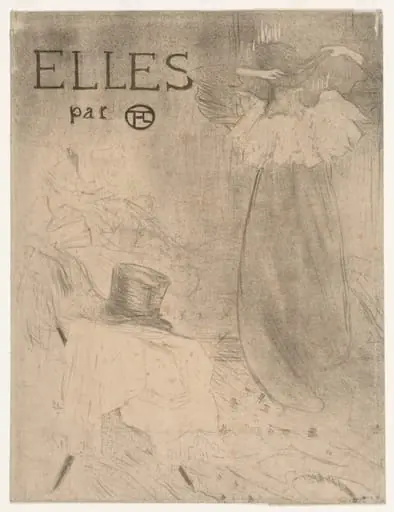 Folder for Frontispiece of Elles, by Henri de Toulouse-Lautrec