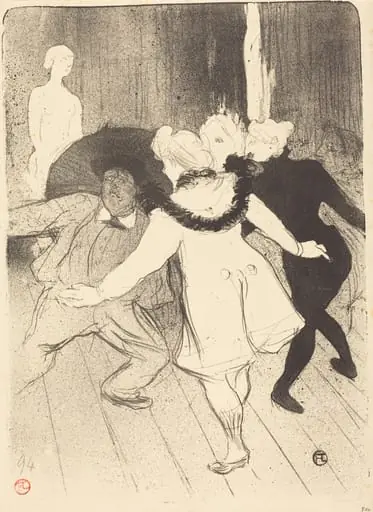 Folies-Bergere: The Censors of M. Prudhomme (Folies-Bergère: Les pudeurs de M. Prudhomme), by Henri de Toulouse-Lautrec