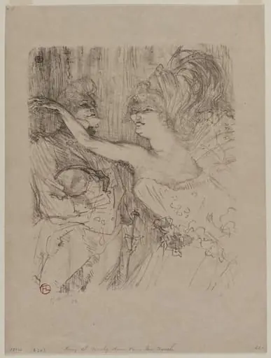 Guy and Mealy, in "Paris qui Marche", by Henri de Toulouse-Lautrec