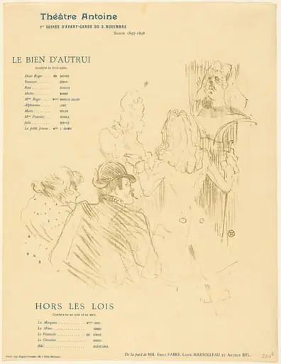 Homage to Moliere (Hommage à Molière), by Henri de Toulouse-Lautrec