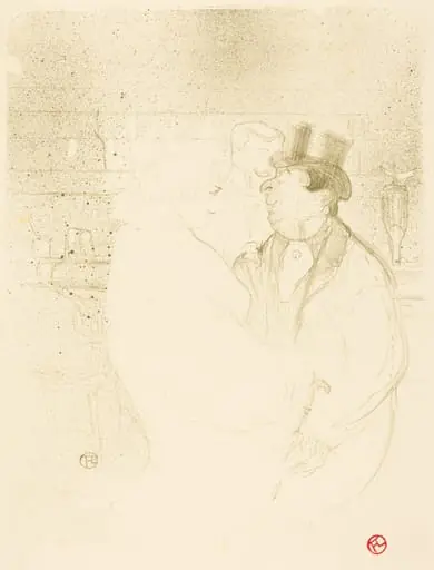 Ida Heath at the Bar (Ida Heath au bar), by Henri de Toulouse-Lautrec
