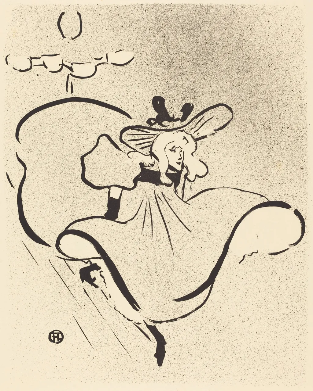 Jane Avril, by Henri de Toulouse-Lautrec, ink, 1893