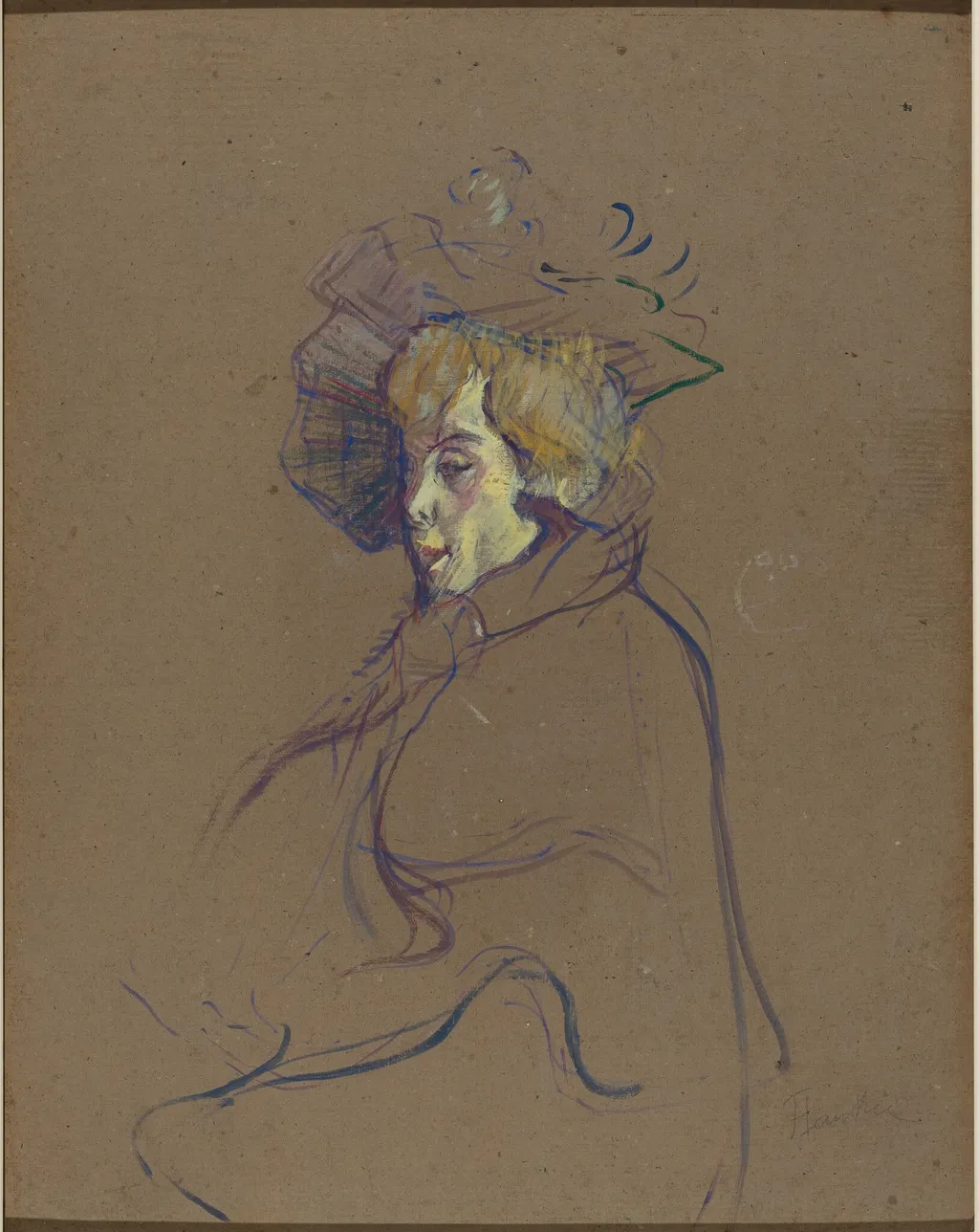 Jane Avril, by Henri de Toulouse-Lautrec, oil, 1892
