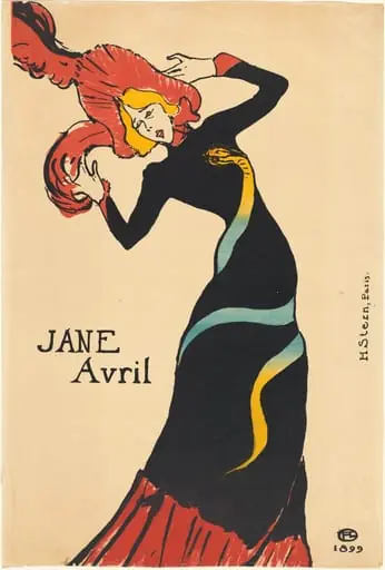 Jane Avril, by Henri de Toulouse-Lautrec