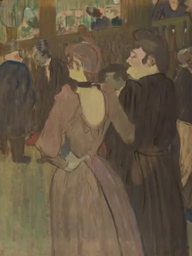 La Goulue and Her Sister, by Henri de Toulouse-Lautrec
