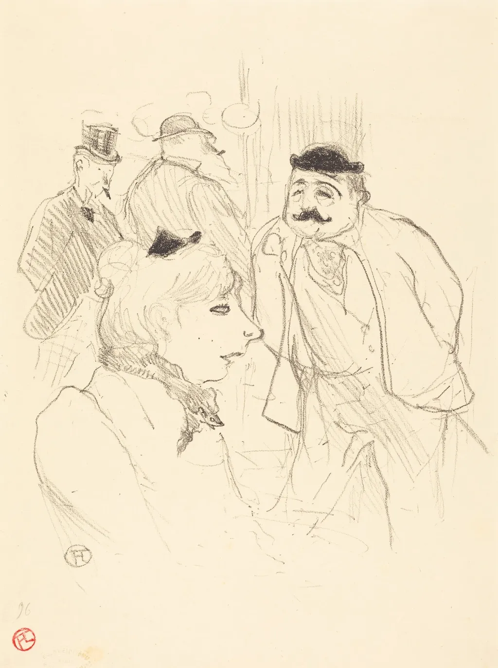 La Tige (Moulin-Rouge), by Henri de Toulouse-Lautrec, ink, 1894