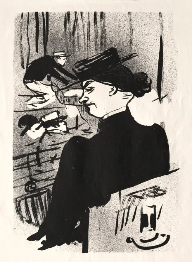 Le Café-concert: Une Spectatrice, by Henri de Toulouse-Lautrec, 1893
