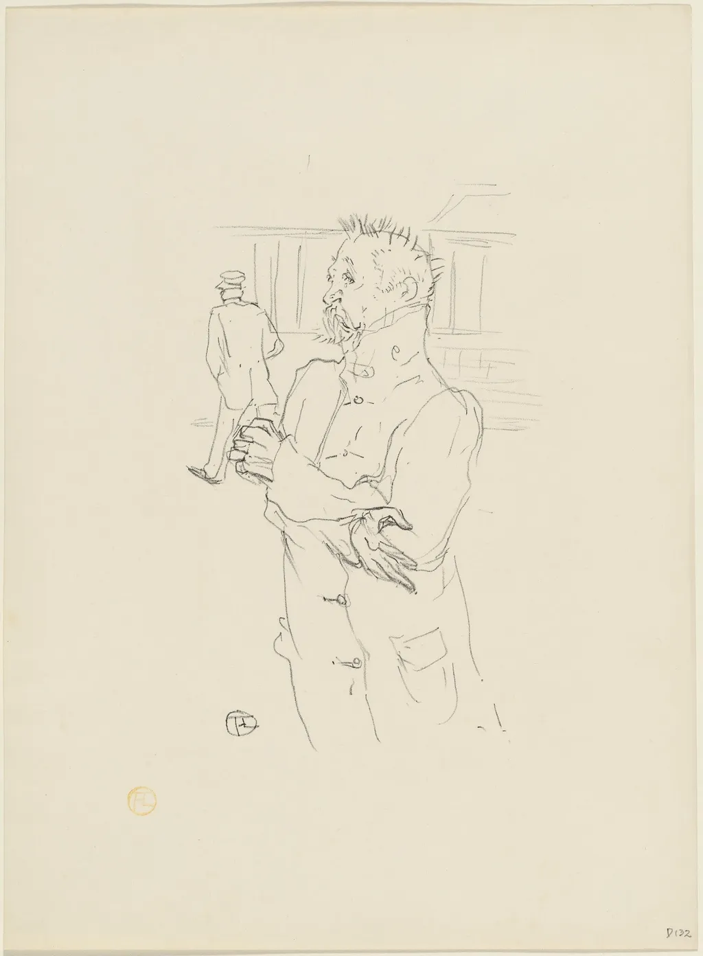 Le Fou, by Henri de Toulouse-Lautrec, ink, 1895