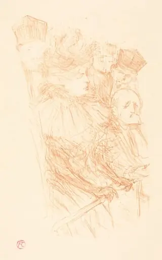 Lebaudy Trial - Testimony of Mlle. Marsy (Procès Lebaudy - Déposition de Mlle. Marsy), by Henri de Toulouse-Lautrec