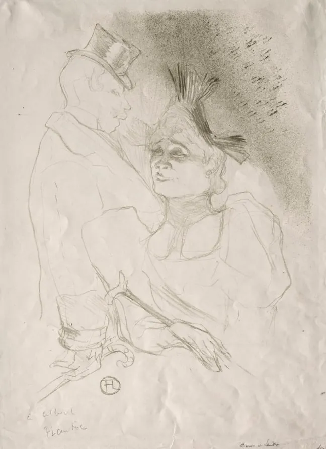Lender and Baron, by Henri de Toulouse-Lautrec, 1893