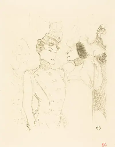 Lender and Lavalliere (Lender et Lavallière), by Henri de Toulouse-Lautrec