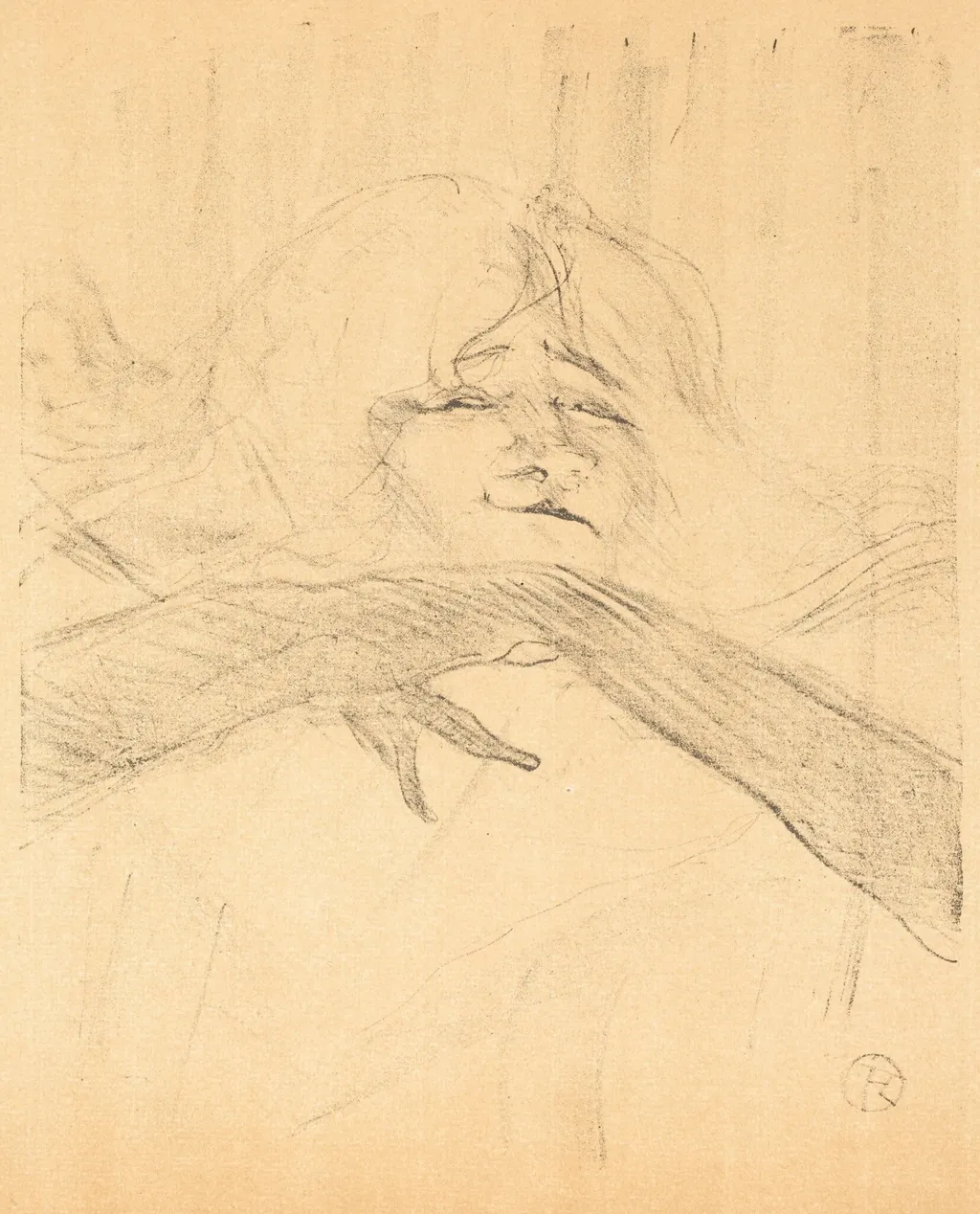 "Linger, Longer, Loo", by Henri de Toulouse-Lautrec, ink, 1898