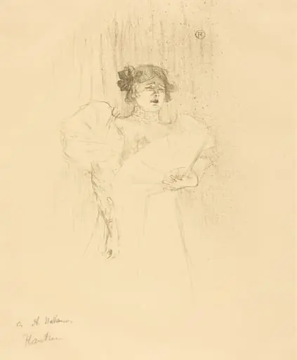 Luce Myres Full Face (Luce Myrès, de face), by Henri de Toulouse-Lautrec