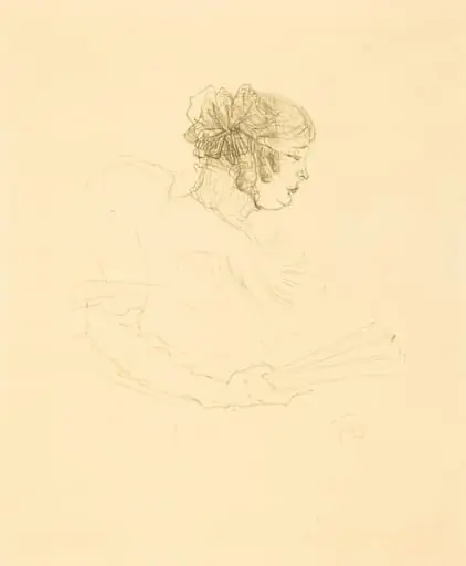 Luce Myres in Profile (Luce Myrès, de profil), by Henri de Toulouse-Lautrec