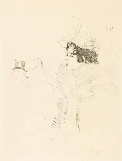Miss May Belfort in the Irish and American Bar, rue Royale (Miss Belfort Belfort au Irish and American Bar, Rue Royale), by Henri de Toulouse-Lautrec