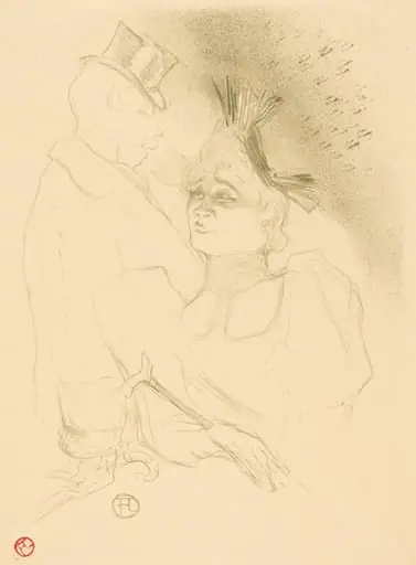 Mlle. Lender and Baron (Mlle. Lender et Baron), by Henri de Toulouse-Lautrec