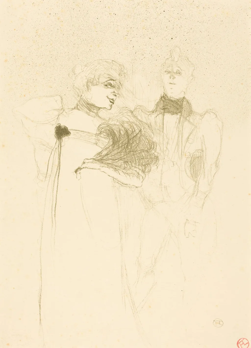 Mlle. Lender in "Madame Satan" (Mlle. Lender dans "Madame Satan"), by Henri de Toulouse-Lautrec, ink, 1894