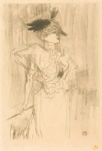 Mlle. Marcelle Lender, Standing (Mlle. Marcelle Lender, debout), by Henri de Toulouse-Lautrec