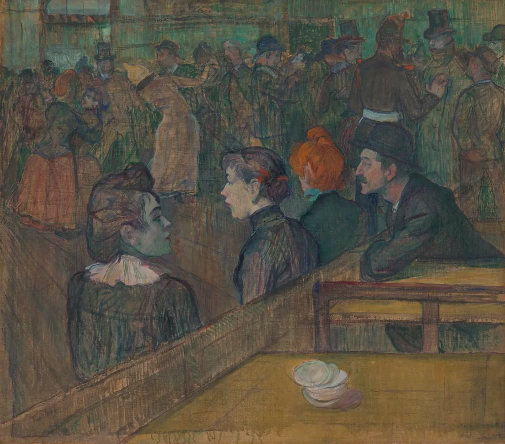 Moulin de la Galette, by Henri de Toulouse-Lautrec, oil, 1889
