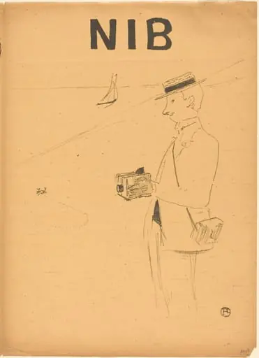 Nib or the Amateur Photographer (Nib ou le photographe-amateur) [right recto], by Henri de Toulouse-Lautrec
