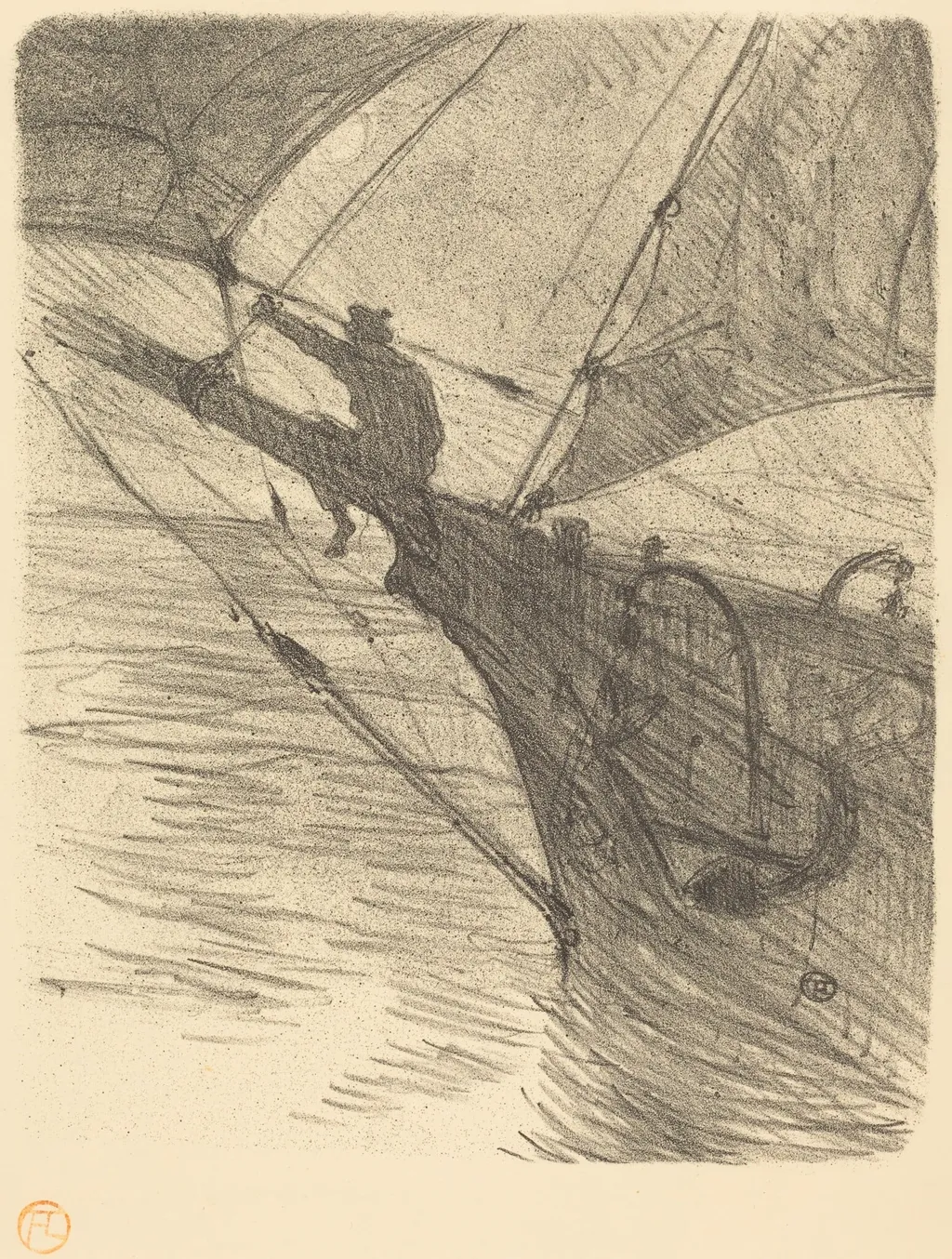 Oceano Nox, by Henri de Toulouse-Lautrec, ink, 1895