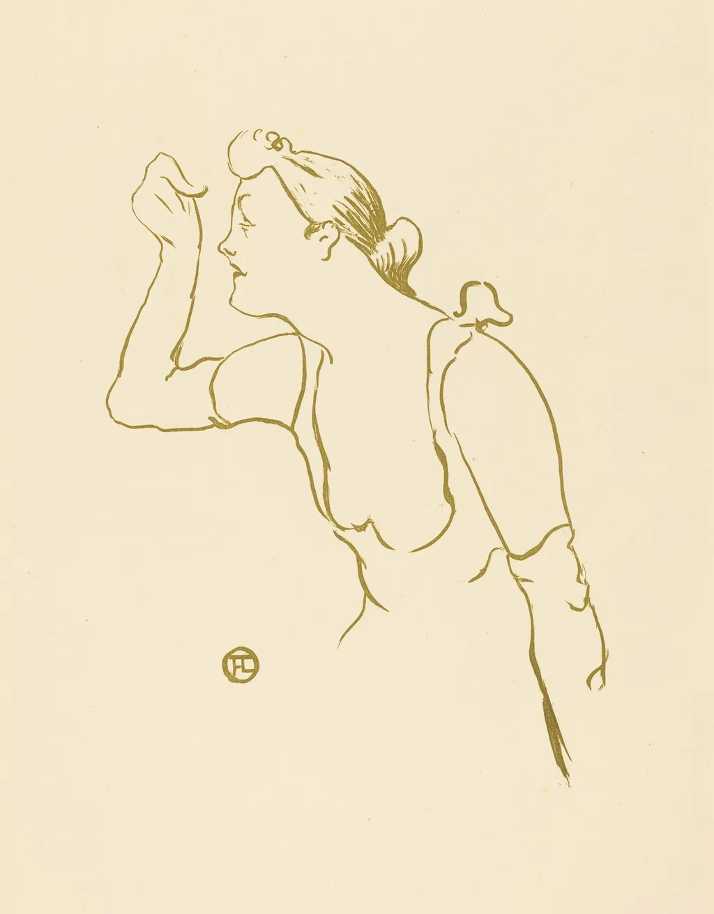Paula Brébion, by Henri de Toulouse-Lautrec, ink, 1893