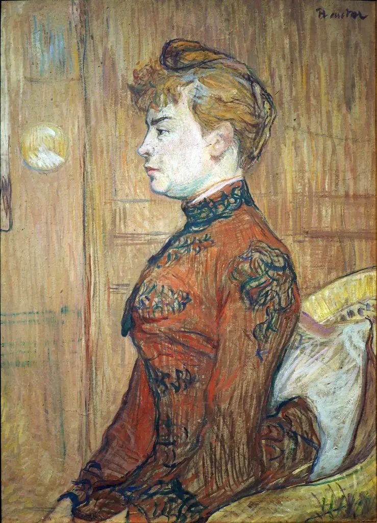 Portrait Study of a Woman in Profile, by Henri de Toulouse-Lautrec