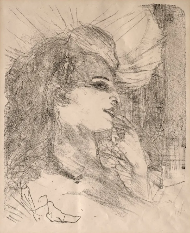 Portraits of Actors and Actresses: Thirteen Lithographs: Anna Held, by Henri de Toulouse-Lautrec, 1898