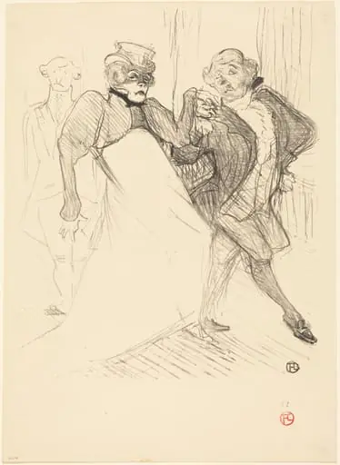 Rejane and Galipaux in "Madame Sans-Gêne" (Réjane et Galipaux dans "Madame Sans-Gêne"), by Henri de Toulouse-Lautrec